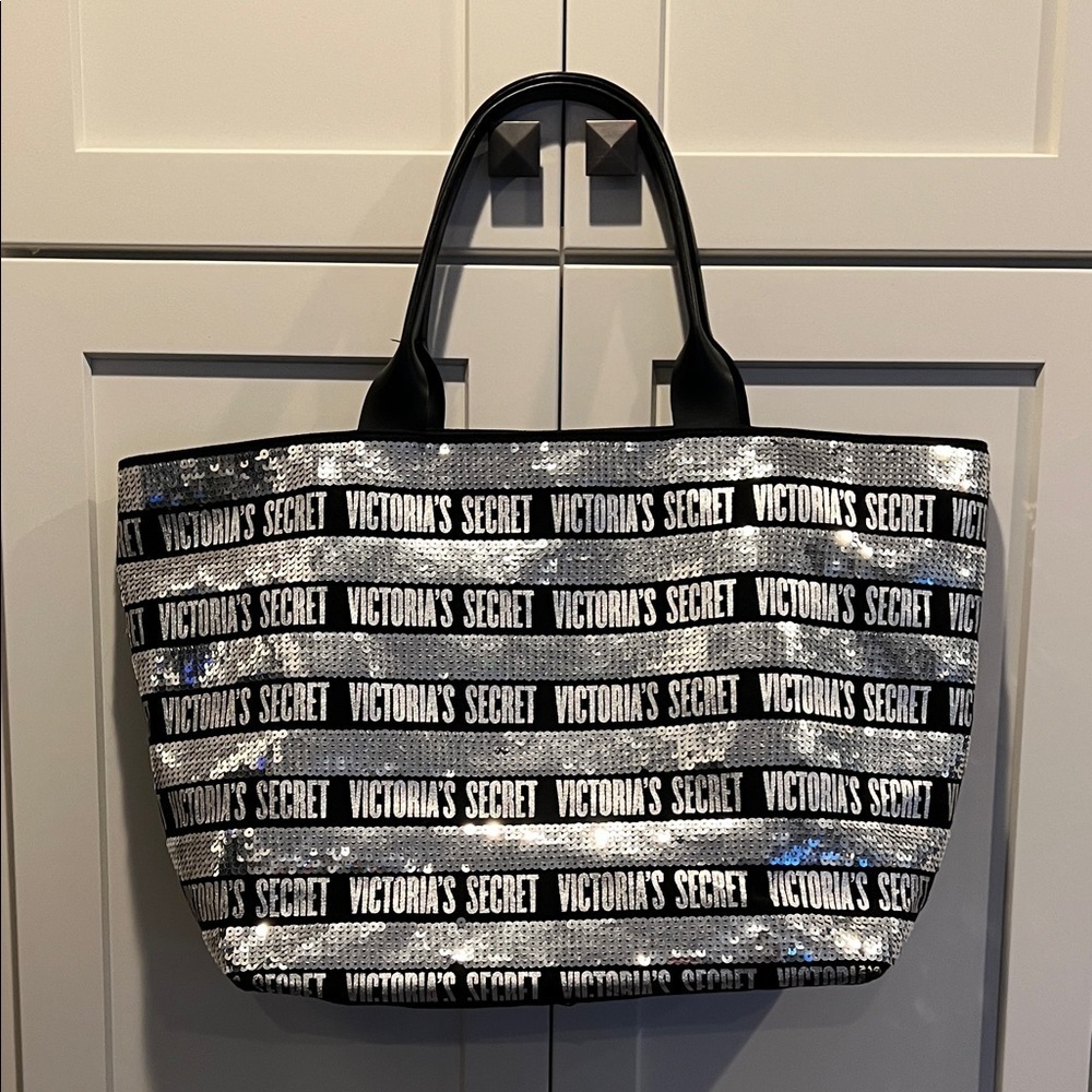 Victoria's Secret Victoria's Secret Black and Silver Totes Size OS